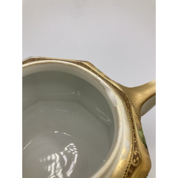 Vintage Noritake Nippon Hand Painted Creamer & Sugar Set Lake Scene Gold Gilt - Picture 16 of 16